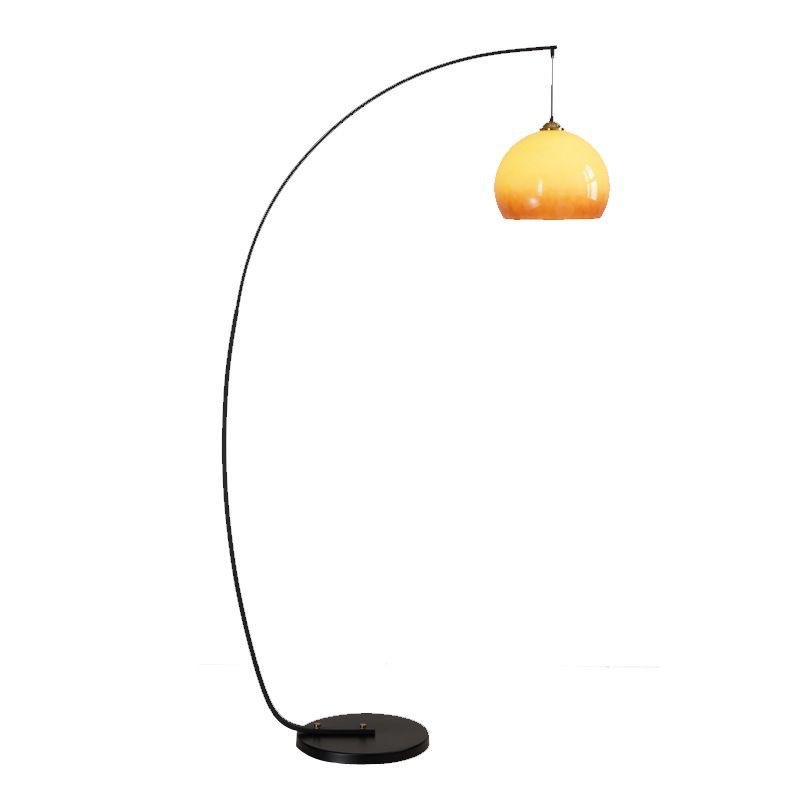 Sunset Yellow Glass Fishing Floor Lamp Living Room Decorative Lamp
