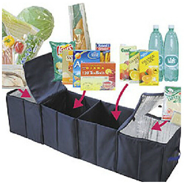 4 Compartments Foldable Multipurpose Car Storage Box