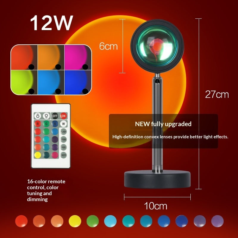 Sunset Lights Red Floor Table Lamp Living Room Bedroom Projection Sun Light Creative Sunset Bedside And Sofa Side Atmosphere