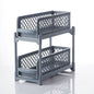 2 Tier Sliding Cabinet Basket Organizer Drawer Mesh Storage Organizer