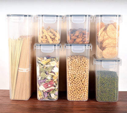 Keeping Airtight Canister 14 Piece Plastic Food Storage Box Pp Transparent Food Packaging Grain Storage