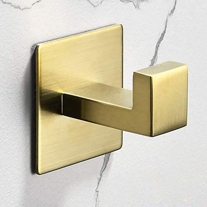 Stainless Steel Wall-Mounted Hooks, Perforated Free Coat Hooks, Golden Coats, Bathroom And Kitchen Multifunctional Hooks