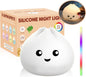 Silicone Steamed Bun-shaped Rechargeable Warm-light Silicone Night Light