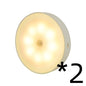 Usb Rechargeable Motion Sensor Light Round Wireless LED Puck Light Kichen Cabinet Lighting Motion Sensor Lamp Night Light