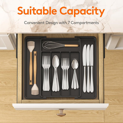 Expandable Kitchen Drawer Organizer For Utensils