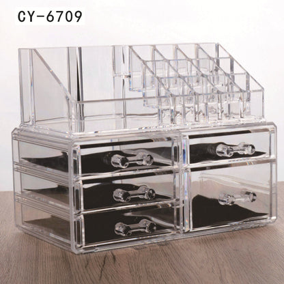 Acrylic Drawer Type Desktop Cosmetic Organizer Anti-dust