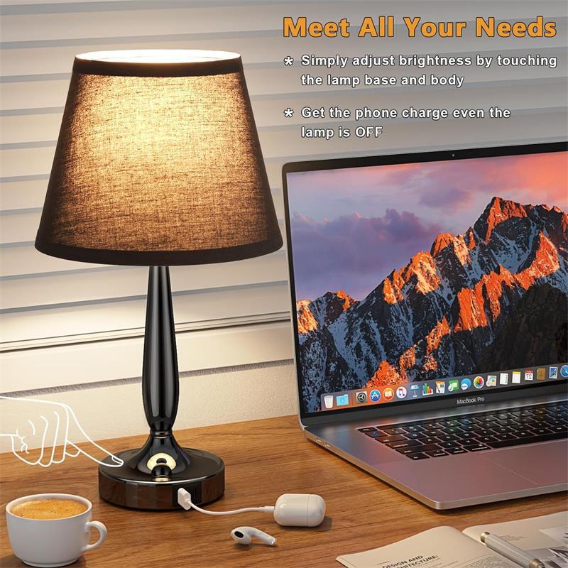 Decorative Table Lamp Touch Dimming Bedside Small Night Lamp