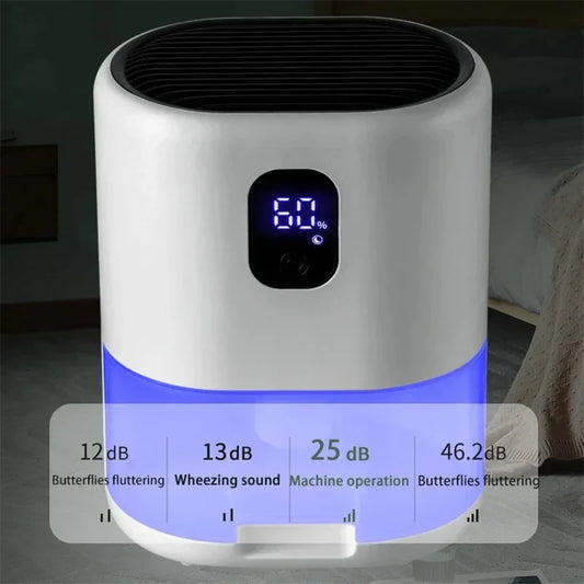 Dehumidifier Air Dryer M0isture Absorbers Removable Tank LED Touch Panel Ambient Light Electric Home Dehumidifier
