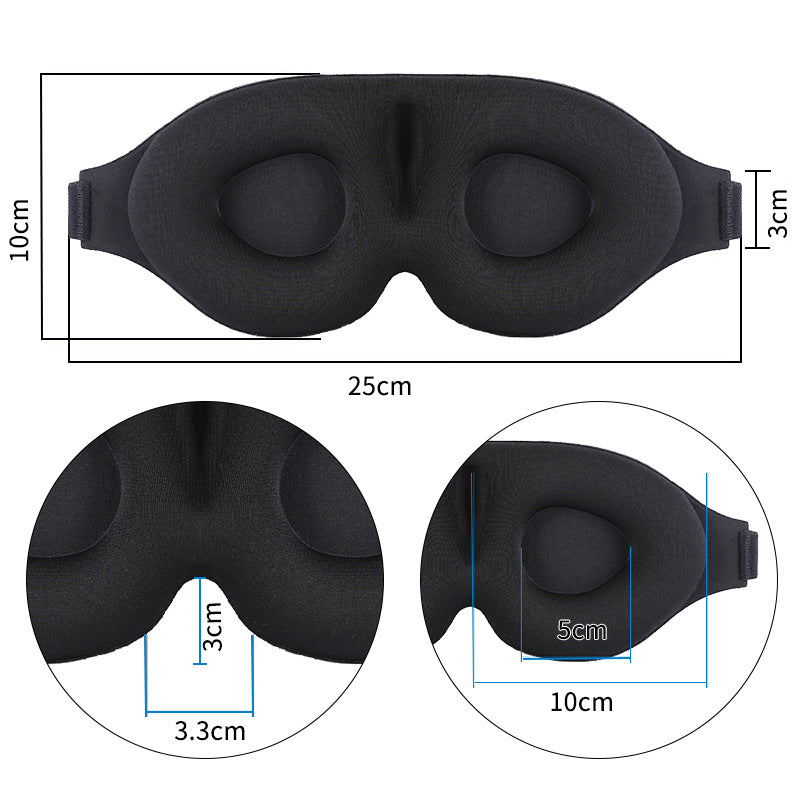3d Sleep Mask Aviation Breathable Black Three-dimensional Shading