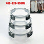 3PCS Borosilicate Glass Lunch Box Food Container Airtight Plastic Lid