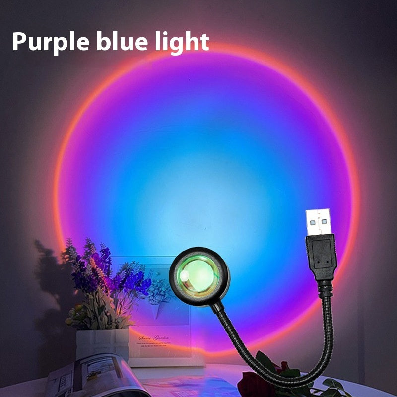 Sunset Sunset Rainbow Projection Lamp Creative USB Background Ambience Light