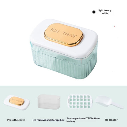 Pet Food-grade Light-luxury Airtight One-touch Ice Cube Tray Storage Box
