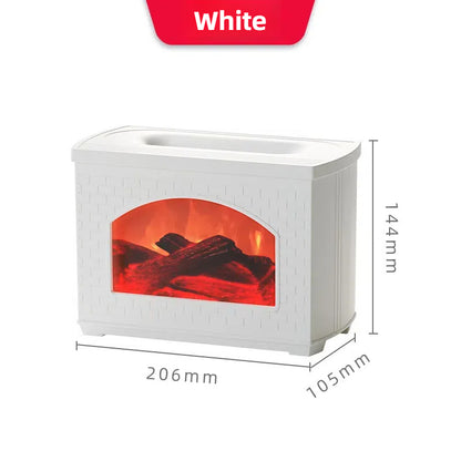 New Simulated Fireplace Air Humidifier Flame Effect Aroma Oil Diffuser Aromatherapy Humidifiers Mist Sprayer Air Purifier