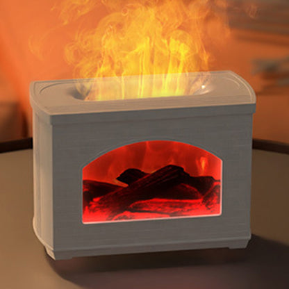 New Simulated Fireplace Air Humidifier Flame Effect Aroma Oil Diffuser Aromatherapy Humidifiers Mist Sprayer Air Purifier