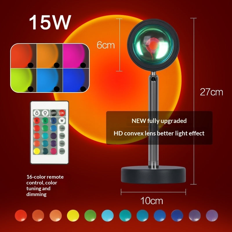 Sunset Lights Red Floor Table Lamp Living Room Bedroom Projection Sun Light Creative Sunset Bedside And Sofa Side Atmosphere