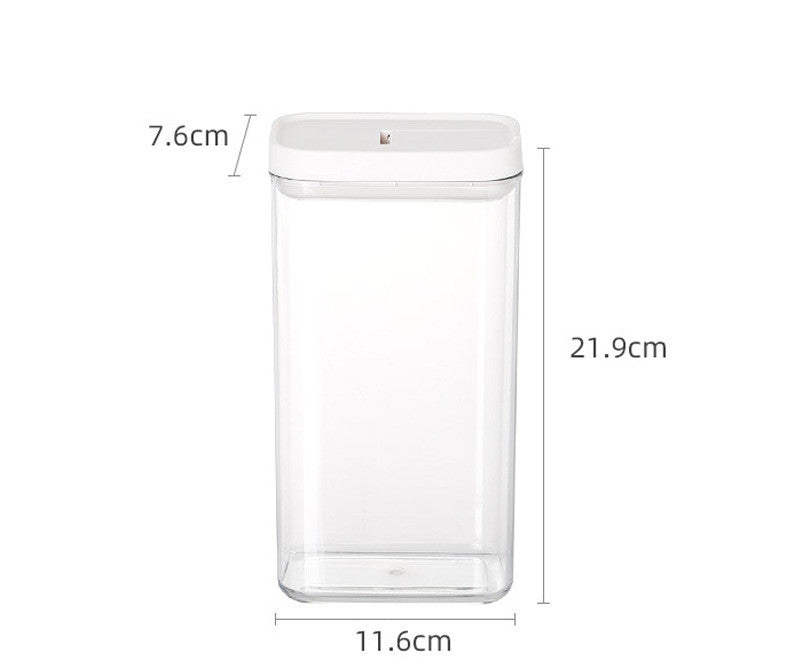 Transparent Airtight Jar Storage Box Square Pasta Storage Jar