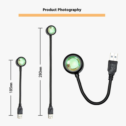 Sunset Sunset Rainbow Projection Lamp Creative USB Background Ambience Light