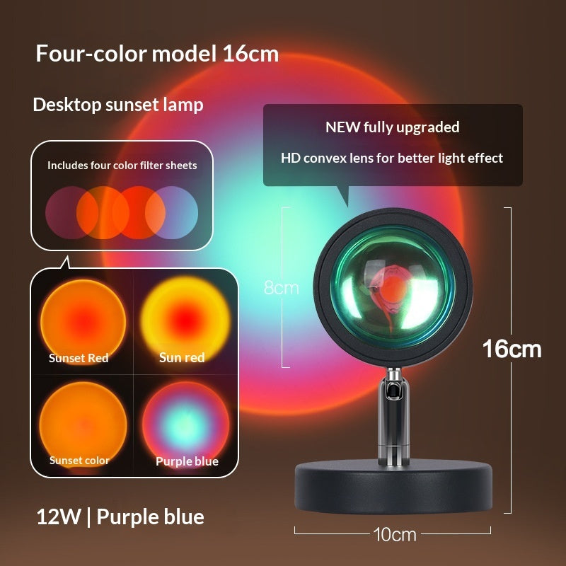 Sunset Lights Red Floor Table Lamp Living Room Bedroom Projection Sun Light Creative Sunset Bedside And Sofa Side Atmosphere