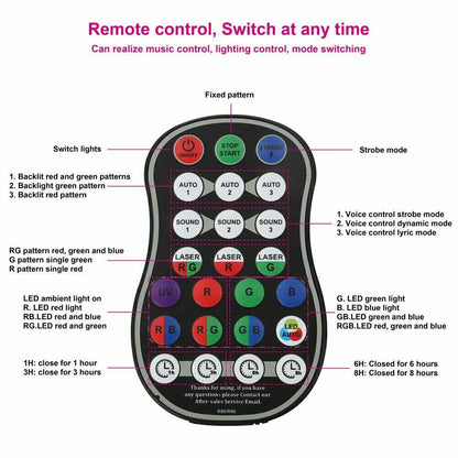240 Patterns Laser Projector Stage Light LED RGB Party KTV Club USB Disco Light