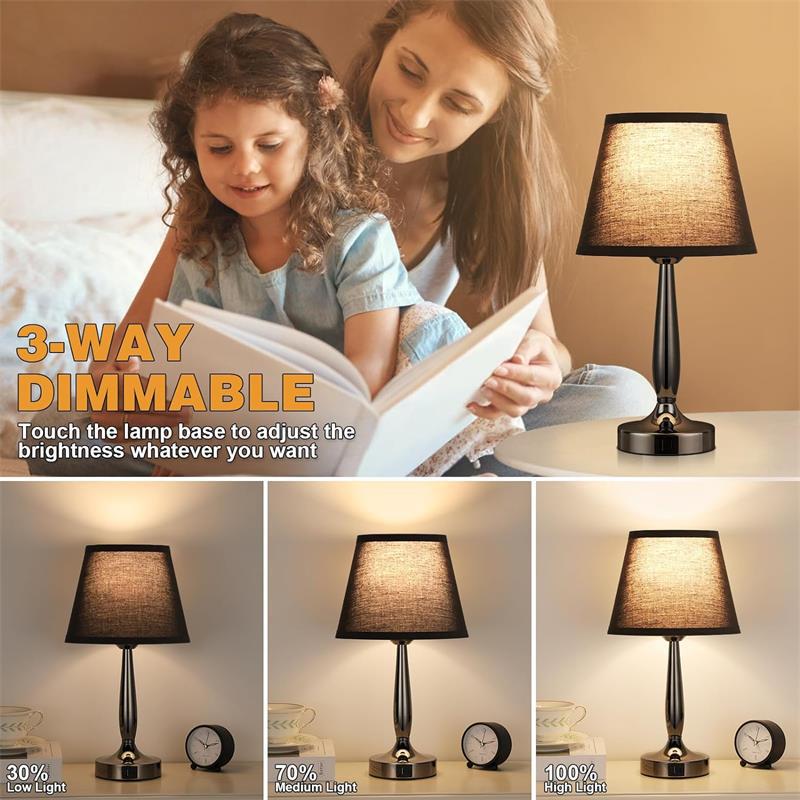 Decorative Table Lamp Touch Dimming Bedside Small Night Lamp